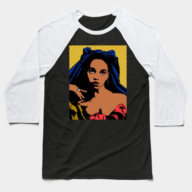 fka twigs style pop art Baseball T-Shirt by soundofpopart